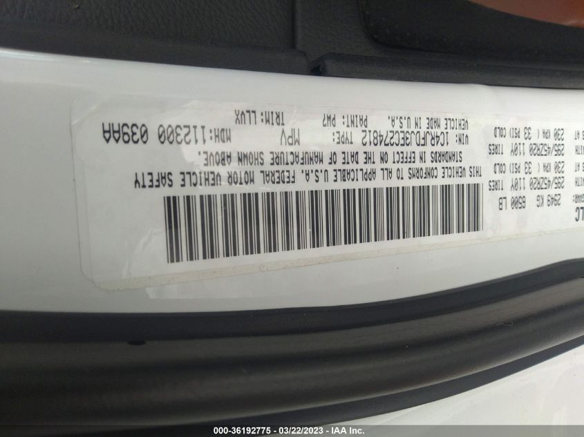 2014 JEEP GRAND CHEROKEE SRT8 - 1C4RJFDJ3EC274812
