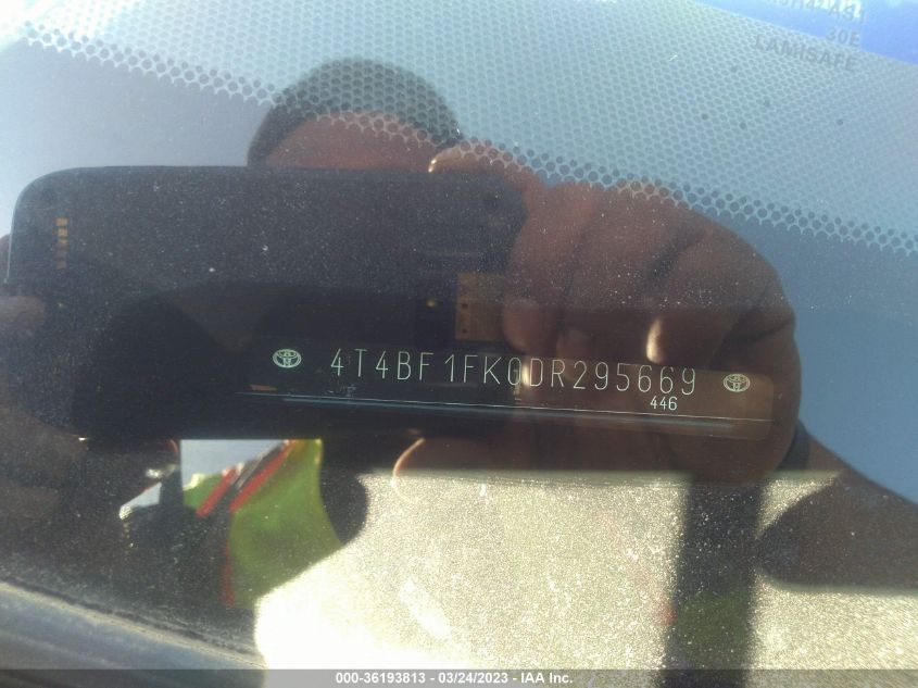 2013 TOYOTA CAMRY L/LE/SE/XLE - 4T4BF1FK0DR295669