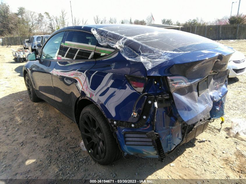 2022 TESLA MODEL Y LONG RANGE - 7SAYGAEE9NF553332