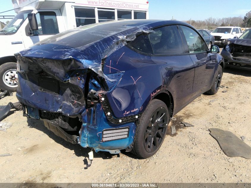 2022 TESLA MODEL Y LONG RANGE - 7SAYGAEE9NF553332