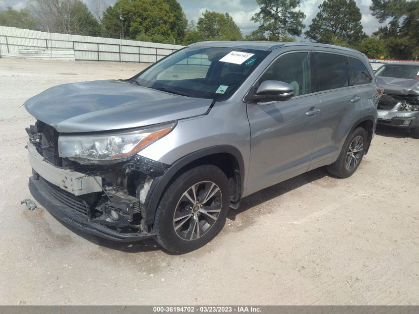 2016 TOYOTA HIGHLANDER XLE - 5TDKKRFH7GS159738