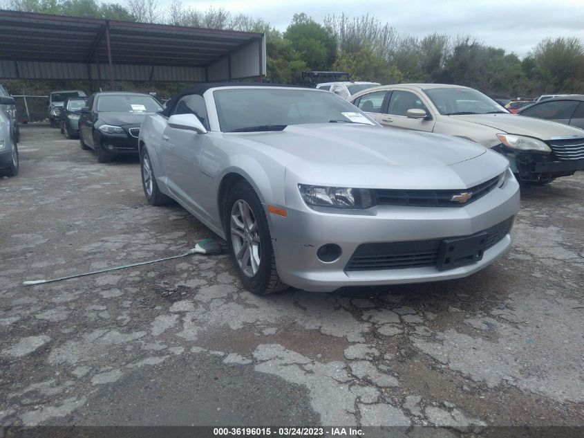 2015 CHEVROLET CAMARO LT - 2G1FD3D32F9155595