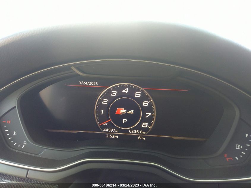 2019 AUDI S4 PREMIUM PLUS - WAUB4AF48KA002344