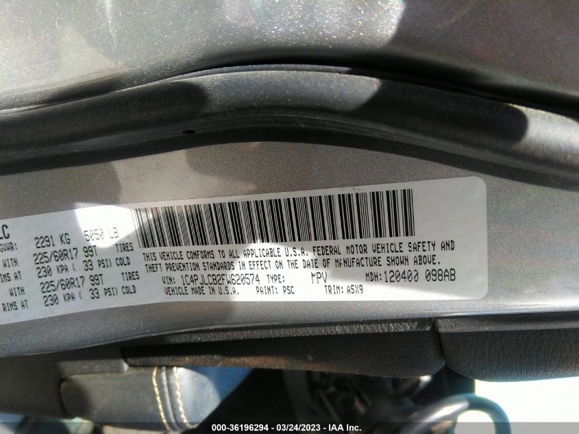 2015 JEEP CHEROKEE LATITUDE - 1C4PJLCB2FW620574