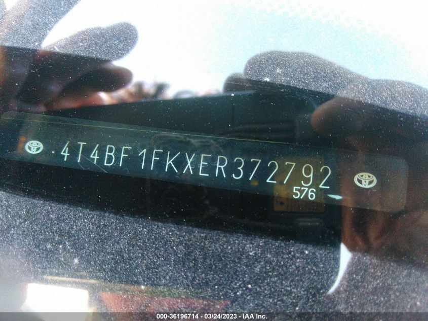 2014 TOYOTA CAMRY L/LE/XLE/SE/SE SPORT - 4T4BF1FKXER372792