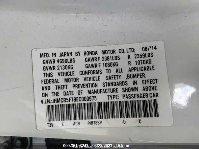 2014 HONDA ACCORD PLUG-IN HYBRID - JHMCR5F79EC000975