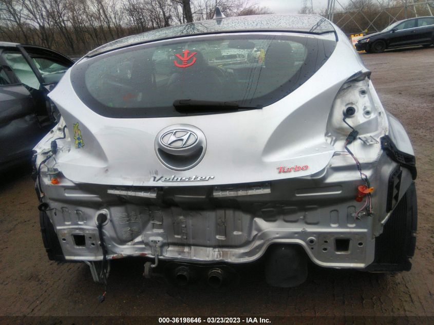 2013 HYUNDAI VELOSTER TURBO W/BLUE INT - KMHTC6AE2DU112133