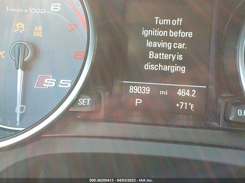 2015 AUDI S5 PREMIUM PLUS WAUCGAFRXFA060744