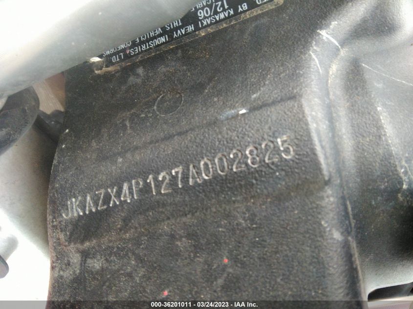 2007 KAWASAKI ZX600 P JKAZX4P127A002825