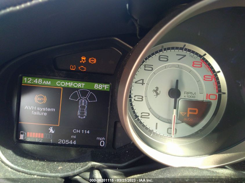 2013 FERRARI CALIFORNIA ZFF65TJA5D0189627