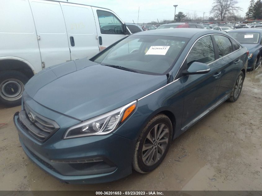 2016 HYUNDAI SONATA 2.4L SPORT - 5NPE34AF1GH367090