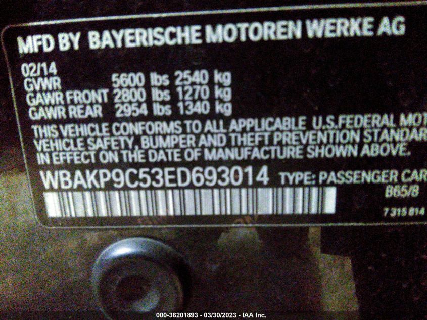 2014 BMW 5 SERIES 550I XDRIVE - WBAKP9C53ED693014
