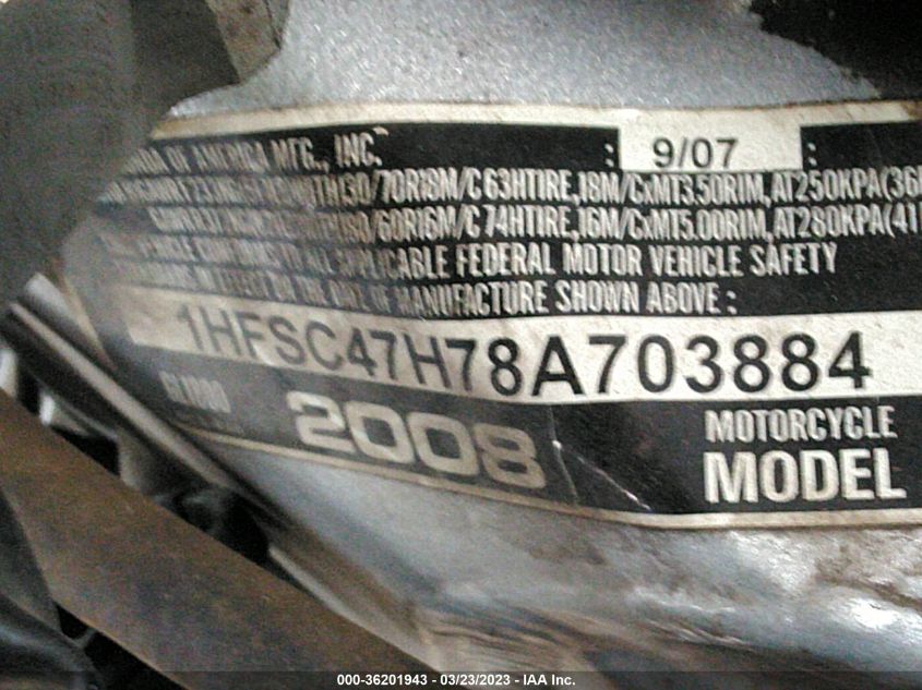 2008 HONDA GL1800 1HFSC47H78A703884