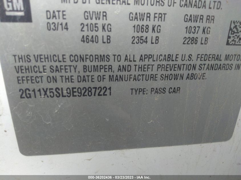 2014 CHEVROLET IMPALA LS - 2G11X5SL9E9287221
