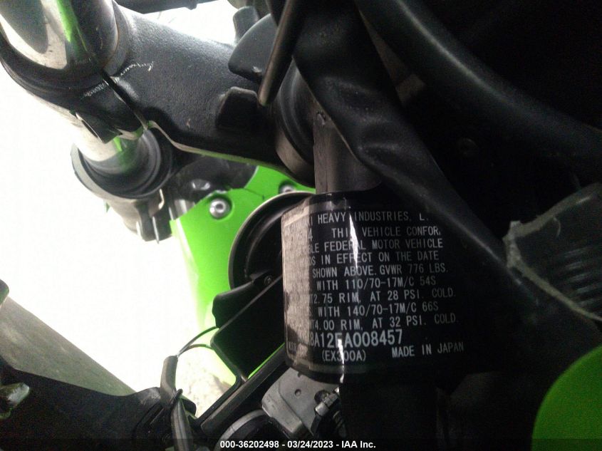 2014 KAWASAKI EX300 A - JKAEX8A12EA008457