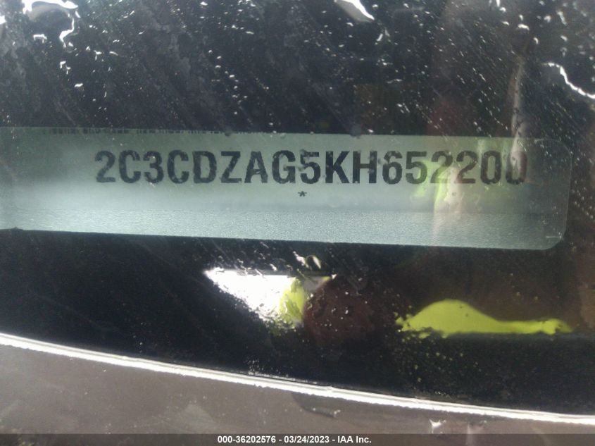 2019 DODGE CHALLENGER SXT - 2C3CDZAG5KH652200
