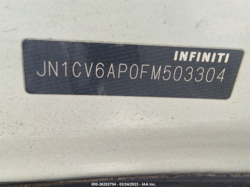 2015 INFINITI Q40 JN1CV6AP0FM503304