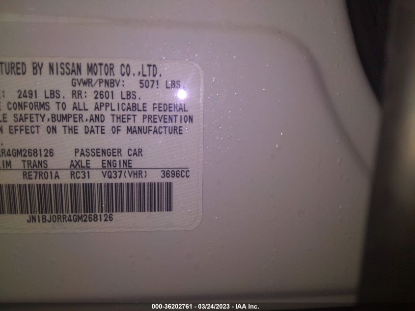 2016 INFINITI QX50 - JN1BJ0RR4GM268126