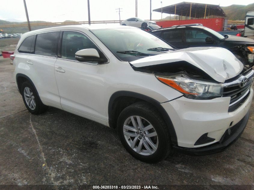 2016 TOYOTA HIGHLANDER LE - 5TDZARFH0GS019421