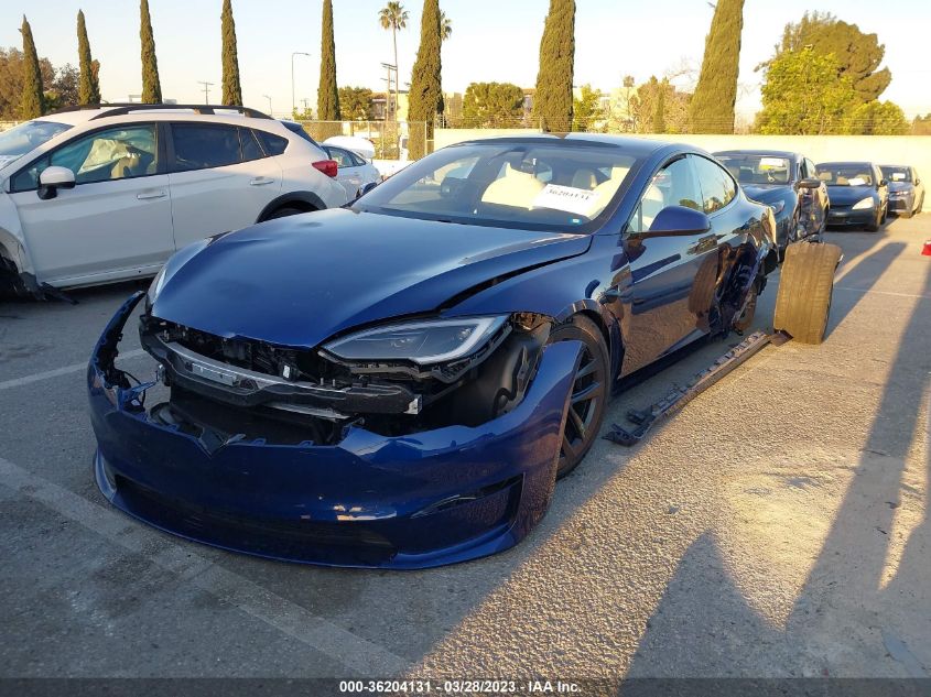 2022 TESLA MODEL S PLAID - 5YJSA1E60NF480512