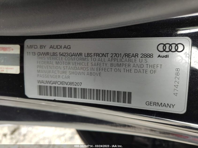 2014 AUDI A7 3.0 PREMIUM PLUS - WAUWGAFCXEN085207