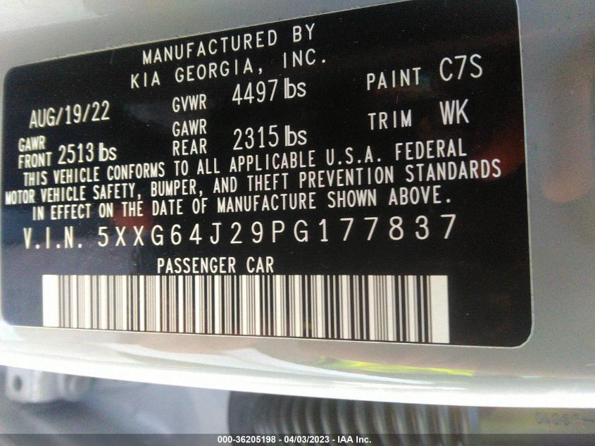 2023 KIA K5 GT-LINE - 5XXG64J29PG177837