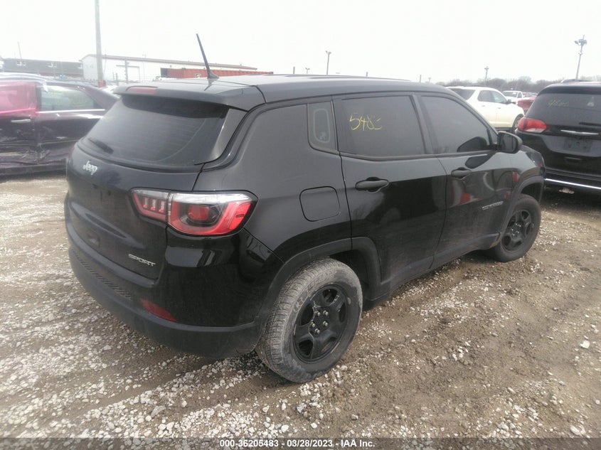 VIN 3C4NJCAB8JT425331 2018 JEEP COMPASS SPORT
