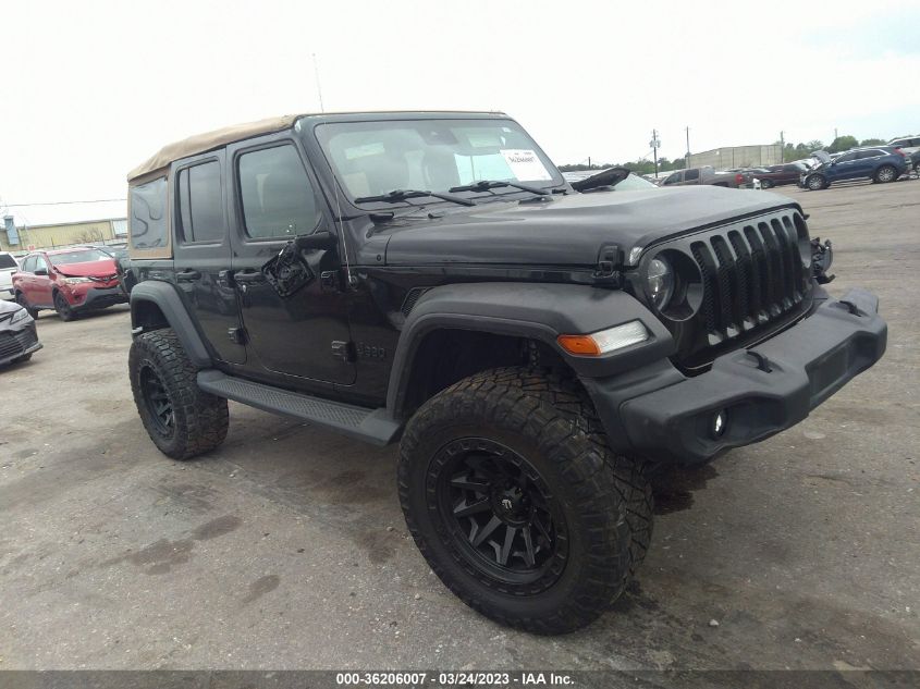1C4HJXDG1LW238165 JEEP WRANGLER UNLIMITED BLACK AND TAN 2020