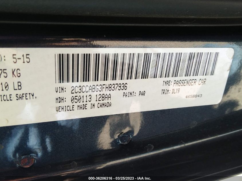 2015 CHRYSLER 300 300S - 2C3CCABG3FH837936