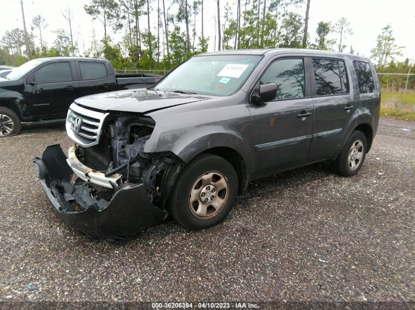 2015 HONDA PILOT LX - 5FNYF3H24FB016088