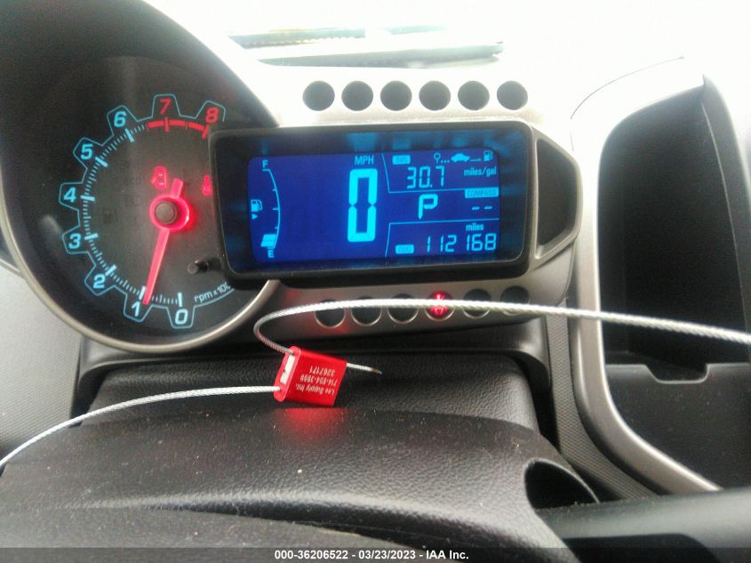 2013 CHEVROLET SONIC LT - 1G1JC5SB3D4256356