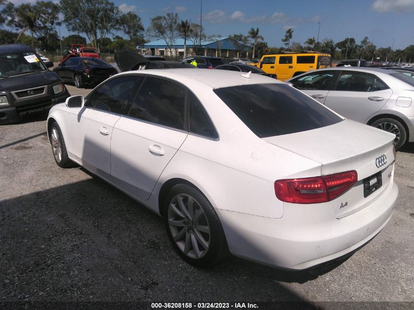 2013 AUDI A4 PREMIUM PLUS - WAUFFAFL5DN035252