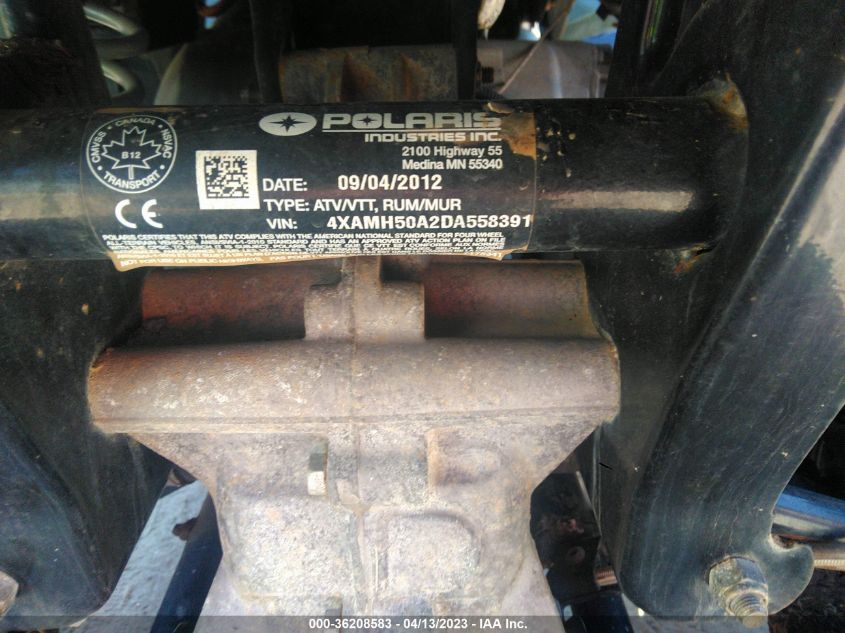 2013 POLARIS SPORTSMAN 500 H.O. - 4XAMH50A2DA558391