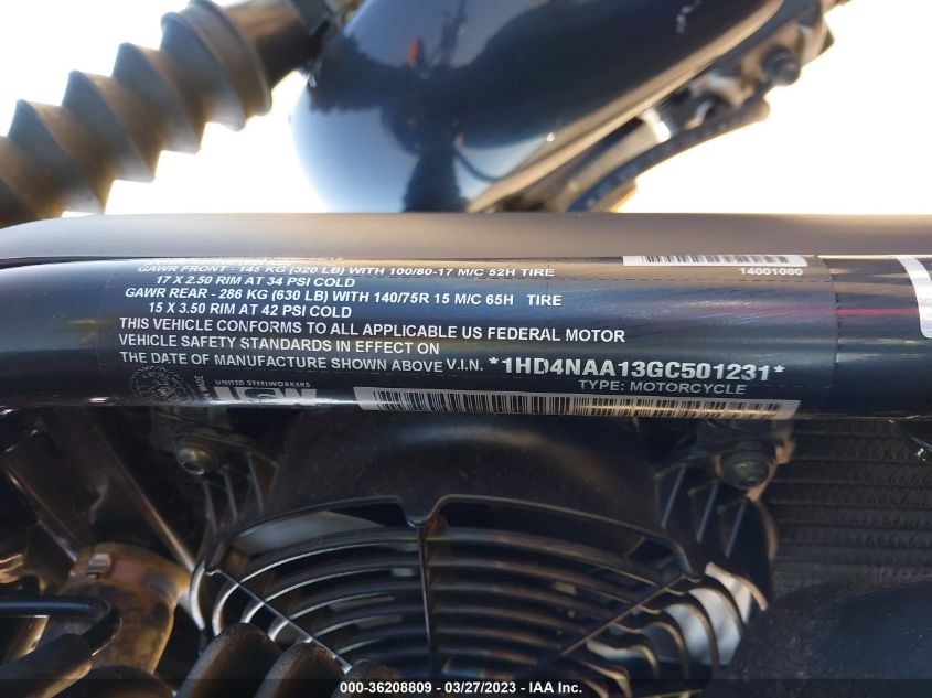 2016 HARLEY-DAVIDSON XG500 - 1HD4NAA13GC501231