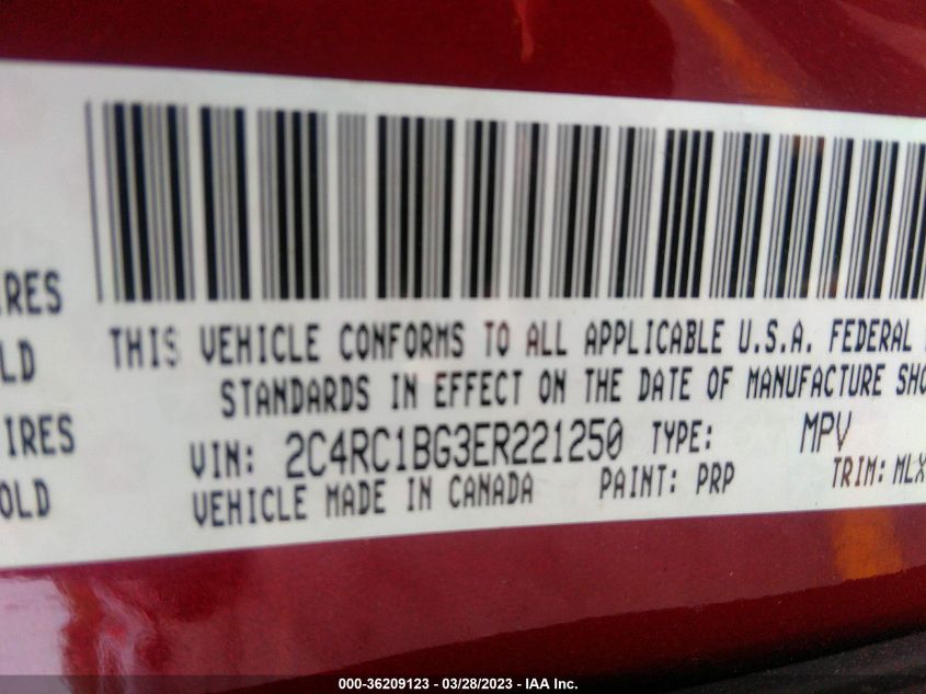 2014 CHRYSLER TOWN & COUNTRY TOURING - 2C4RC1BG3ER221250