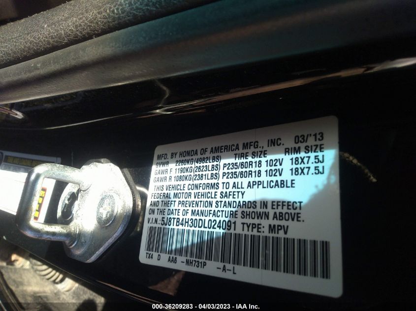 2013 ACURA RDX - 5J8TB4H30DL024091