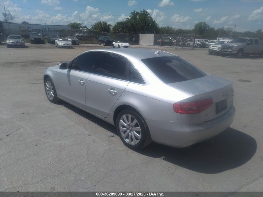 2013 AUDI A4 PREMIUM - WAUAFAFL8DN030606