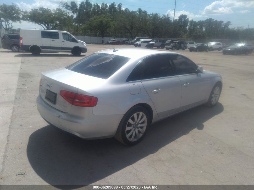 2013 AUDI A4 PREMIUM - WAUAFAFL8DN030606