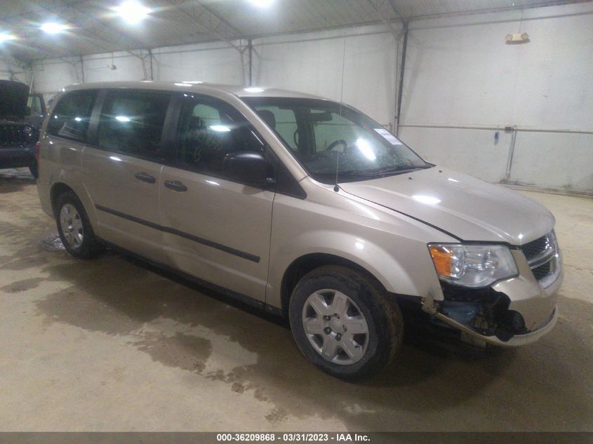 2013 DODGE GRAND CARAVAN AMERICAN VALUE PKG - 2C4RDGBG6DR557330