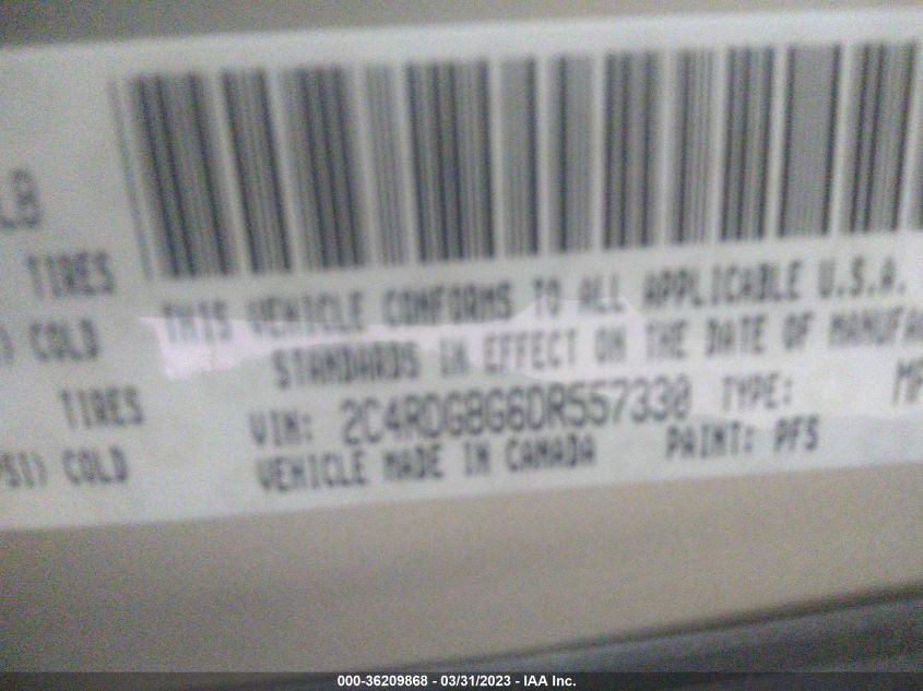 2013 DODGE GRAND CARAVAN AMERICAN VALUE PKG - 2C4RDGBG6DR557330