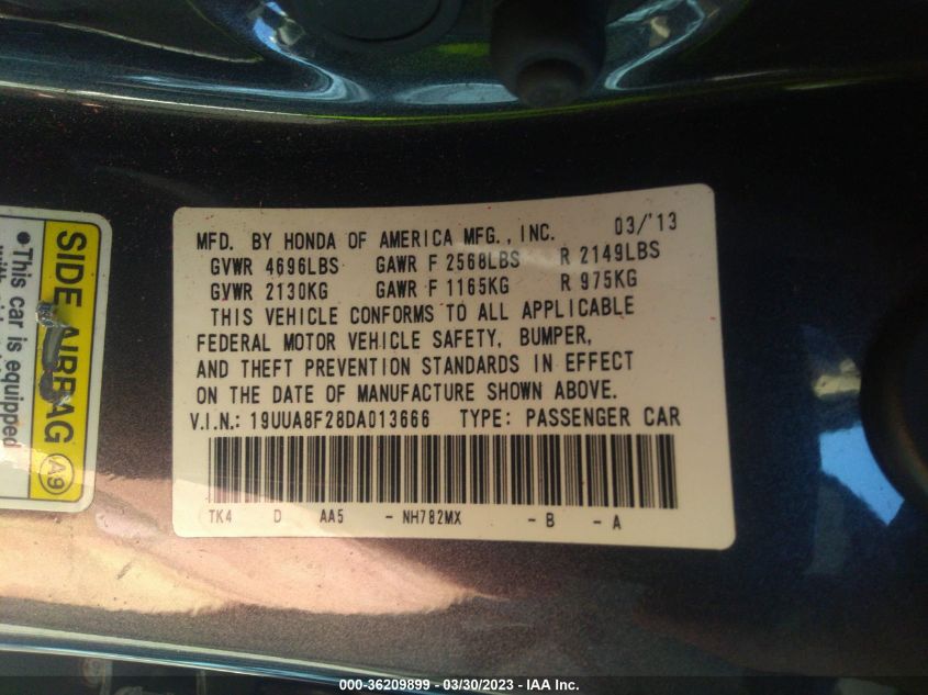2013 ACURA TL - 19UUA8F28DA013666