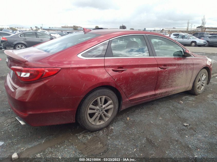 2015 HYUNDAI SONATA 2.4L SE - 5NPE24AF4FH049241