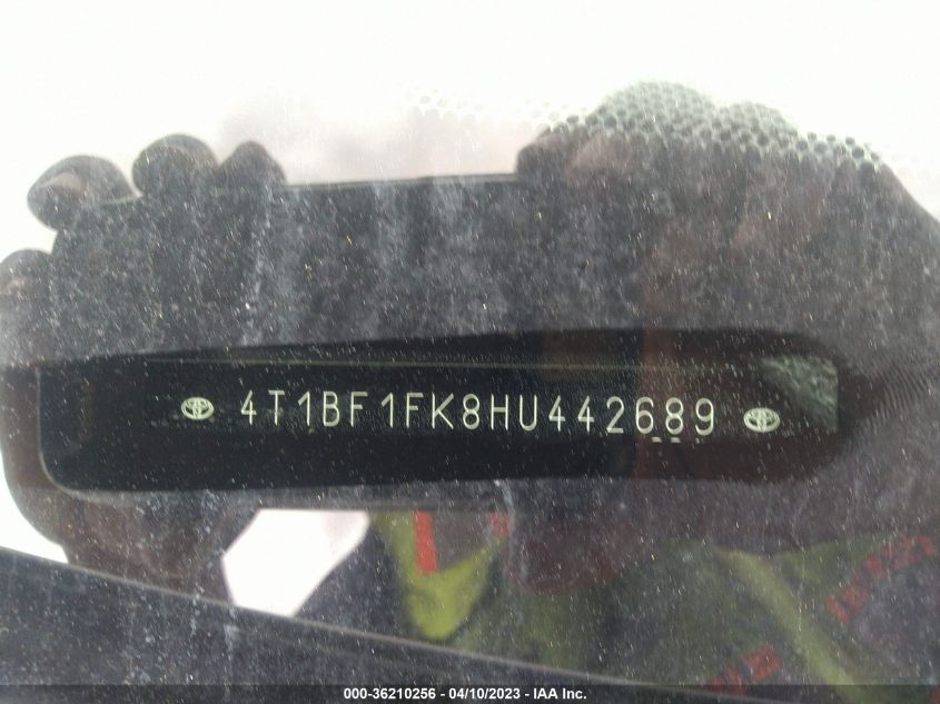 2017 TOYOTA CAMRY XLE/SE/LE/XSE - 4T1BF1FK8HU442689