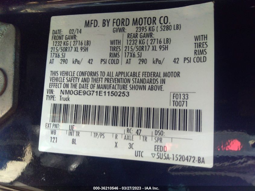 2014 FORD TRANSIT CONNECT WAGON TITANIUM - NM0GE9G71E1150253