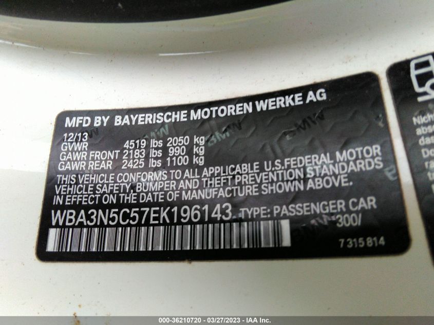2014 BMW 4 SERIES 428I XDRIVE - WBA3N5C57EK196143