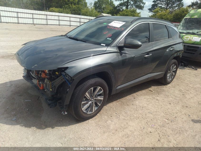 2022 HYUNDAI TUCSON HYBRID BLUE - KM8JBCA11NU047878