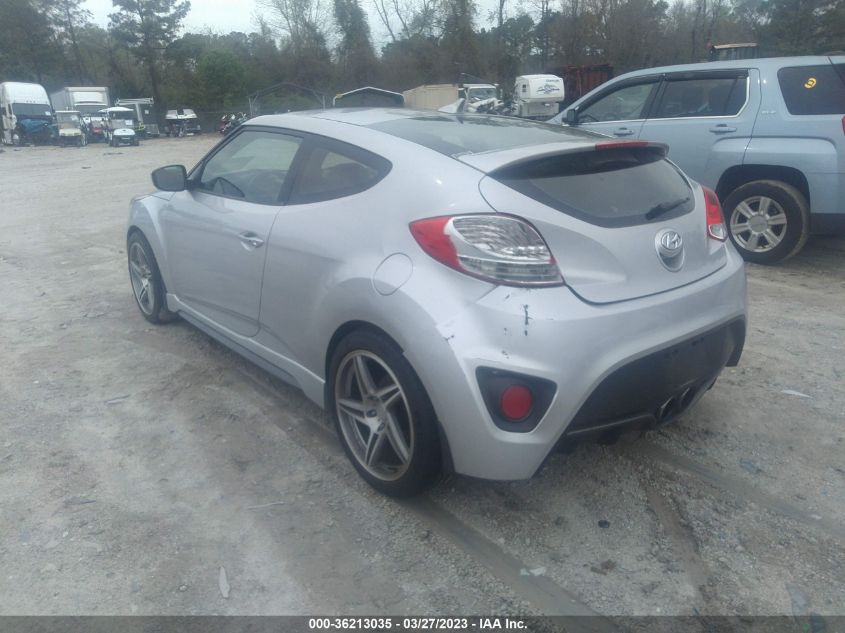2013 HYUNDAI VELOSTER TURBO W/BLACK INT - KMHTC6AE5DU180538