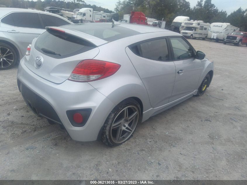 2013 HYUNDAI VELOSTER TURBO W/BLACK INT - KMHTC6AE5DU180538