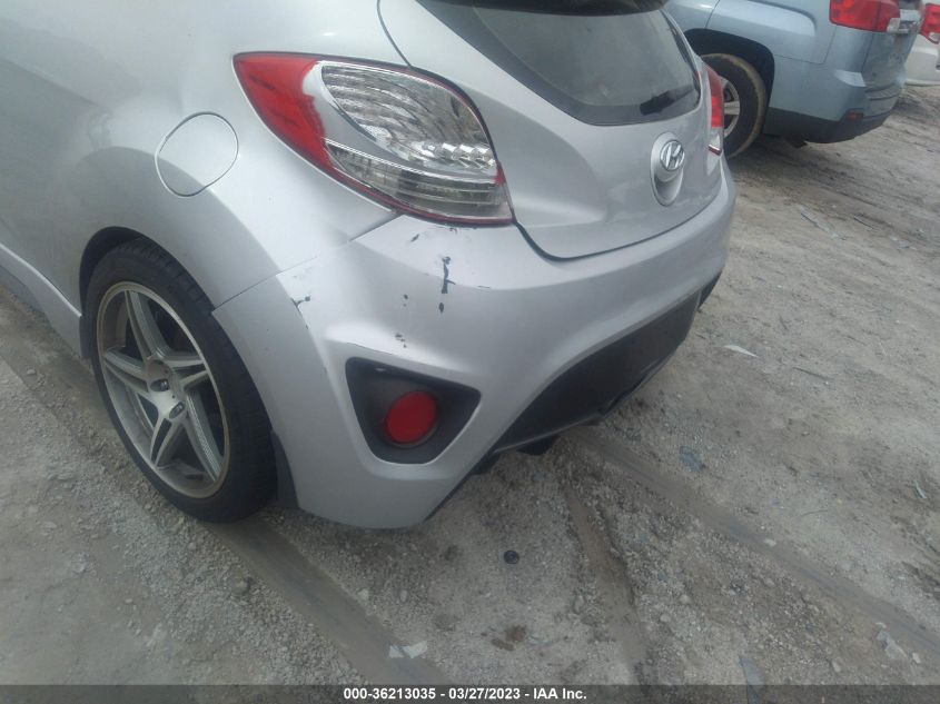 2013 HYUNDAI VELOSTER TURBO W/BLACK INT - KMHTC6AE5DU180538