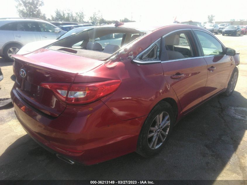 2015 HYUNDAI SONATA 2.4L SE - 5NPE24AF6FH119824